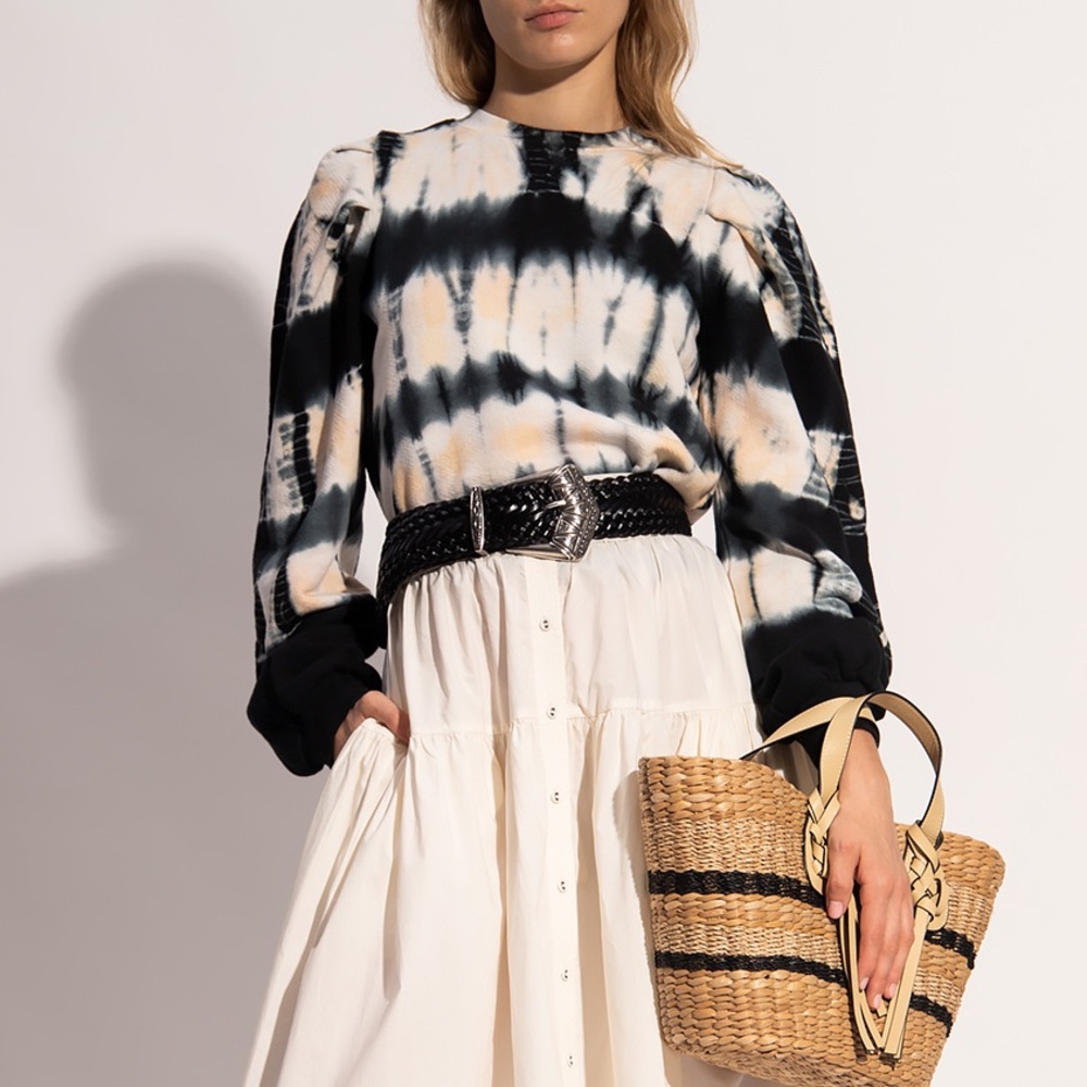 Ulla Johnson Graham Sweatshirt with Puff Sleeves